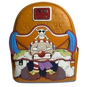 Loungefly One Piece Buggy the Clown Mini Backpack Orange Anime Manga Cosplay Bag